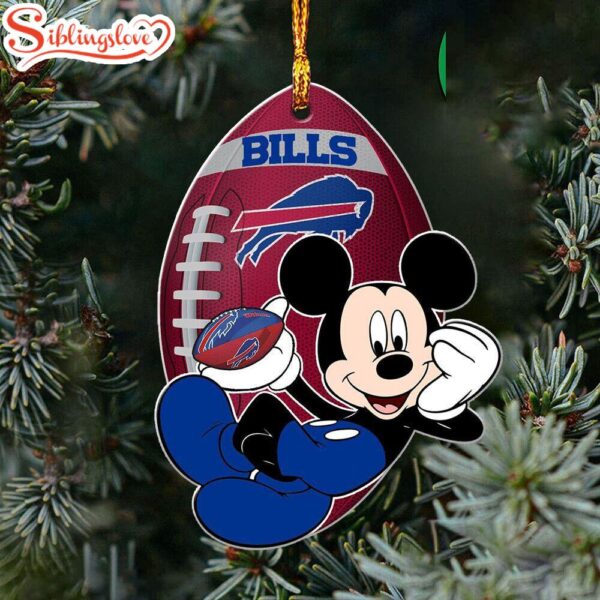 NFL Mickey Mouse Buffalo Bills Flat Christmas Ornament