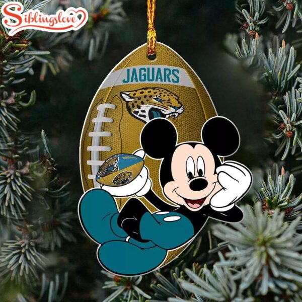 NFL Mickey Mouse Jacksonville Jaguars Flat Christmas Ornament