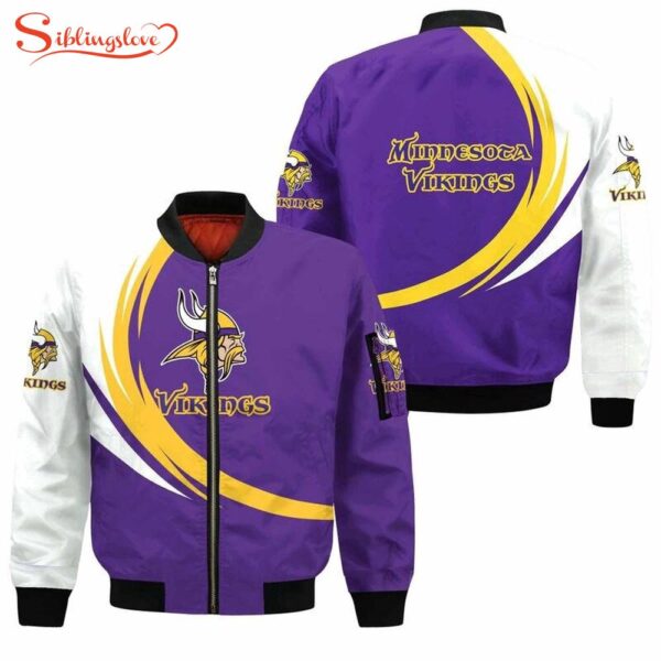 NFL Minnesota Vikings All Over Print Bomber Jacket