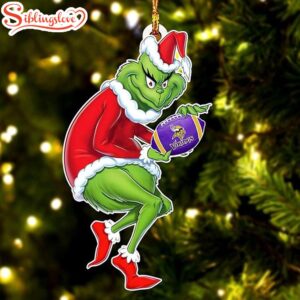 NFL Minnesota Vikings Grinch Stole Christmas Tree Ornament Decoration