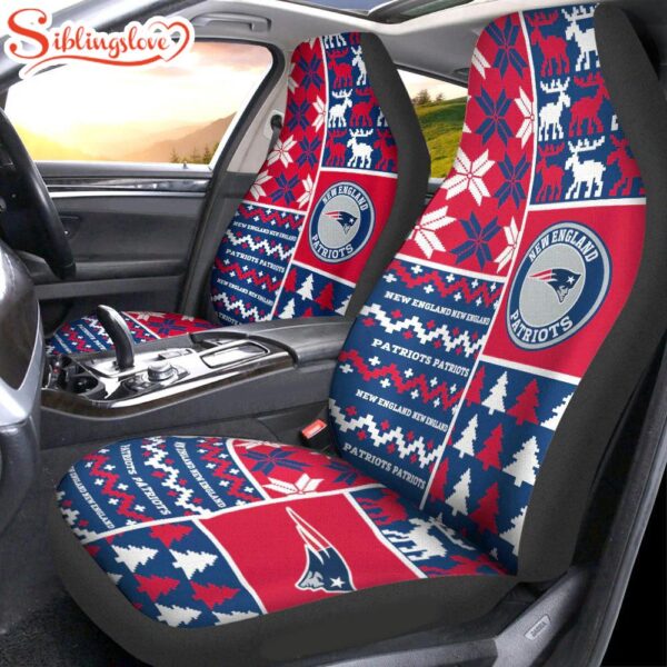 NFL New England Patriots Ugly Christmas Car Seat Covers