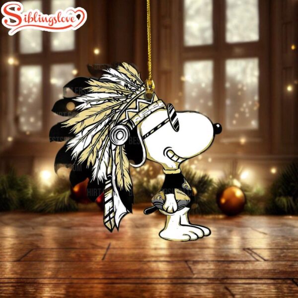 NFL New Orleans Saints Football Snoopy Dog Christmas Ornament Hanging Decor