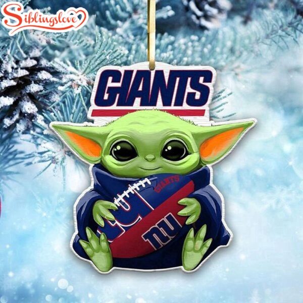 NFL New York Giants Baby Yoda Star Wars Christmas Tree Ornament Decoration