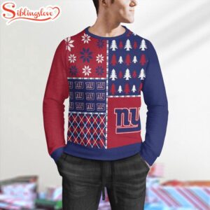 NFL New York Giants Christmas Pine Trees Pattern 3D Sweater For Fans