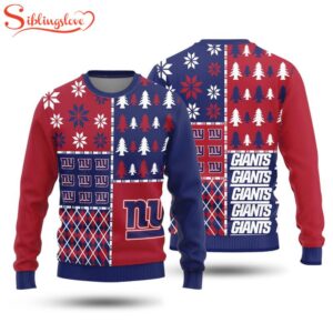 NFL New York Giants Christmas Pine Trees Pattern 3D Sweater For Fans