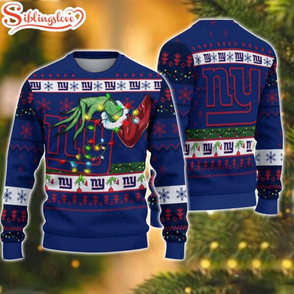 NFL New York Giants Special Grinch’s Hand Football Christmas Ugly Sweater