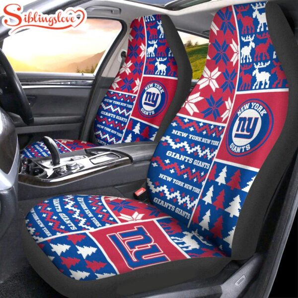 NFL New York Giants Ugly Christmas Car Seat Covers