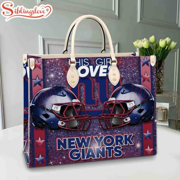 NFL New York Giants Women Leather Hand Bag Gift For Fans