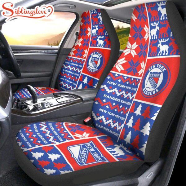 NFL New York Rangers Ugly Christmas Car Seat Covers