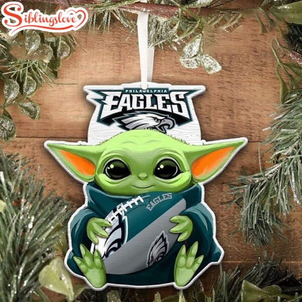 NFL Philadelphia Eagles Baby Yoda Star Wars Christmas Tree Ornament Decoration