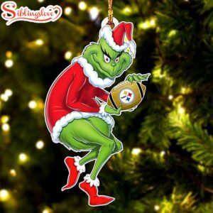 NFL Pittsburgh Steelers Grinch Stole Christmas Tree Ornament Decoration