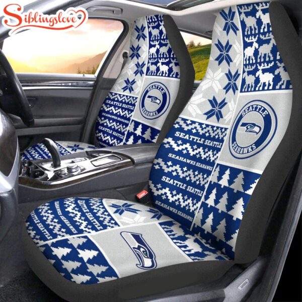 NFL Seattle Seahawks Ugly Christmas Car Seat Covers