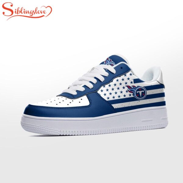 NFL Tennessee Titans American Flag Football Team Air Force 1 Shoes