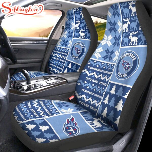 NFL Tennessee Titans Ugly Christmas Car Seat Covers