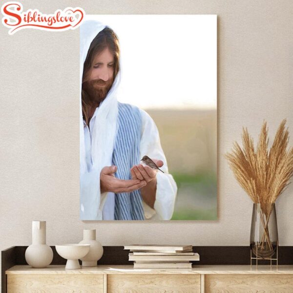 Not One Sparrow Canvas Picture Jesus Christ Canvas Art Christian Wall Canvas