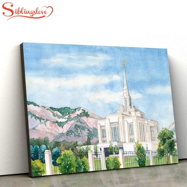 Ogden Temple Canvas Wall Art Jesus Christ Picture Canvas Christian Wall Art