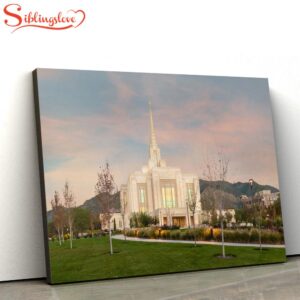 Ogden Temple Evening Path Canvas…