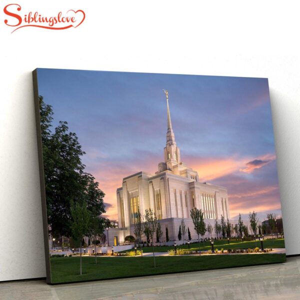 Ogden Temple Eventide Canvas Wall Art Jesus Christ Picture Canvas Christian Wall Art