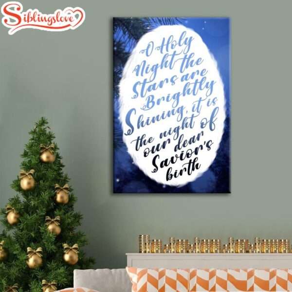 Oh Holy Night The Stars Are Brightly Shining Canvas Art