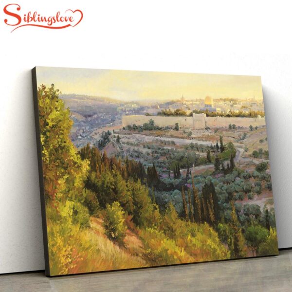 Oh Jerusalem Canvas Wall Art Jesus Christ Picture Canvas Christian Wall Art