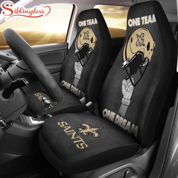 One Team One Dream New Orleans Saints Football Fan Car Seat Covers