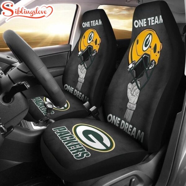 One Team One Dream Packers Football Team Car Seat Covers