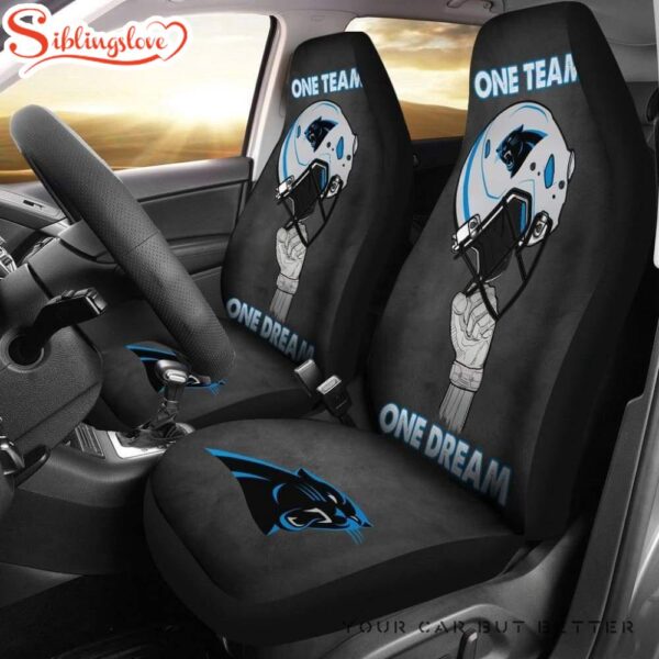 One Team One Dream Panthers Football Team Car Seat Covers