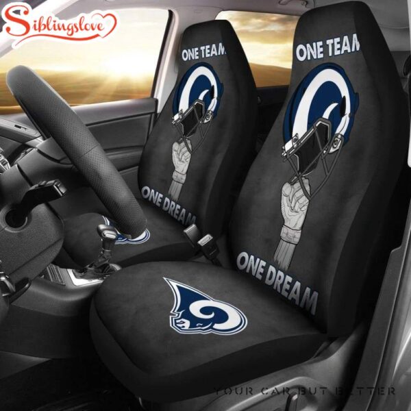 One Team One Dream Rams Football Team Car Seat Covers