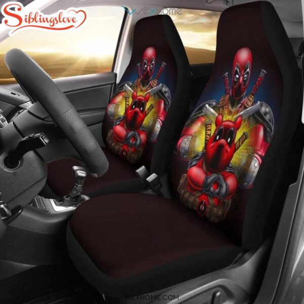 ooh X Deadpool Bear Animal Marvel Car Seat Cover Decor For Car