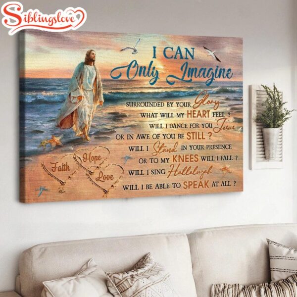 Orange Sunset Drawing Jesus Painting I Can Only Imagine Canvas Wall Art