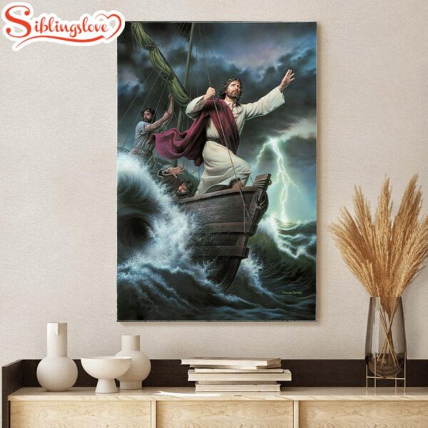 Peace Be Still Canvas Picture Jesus Christ Canvas Art Christian Wall Canvas