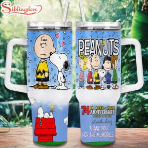 Peanuts Snoopy With Friends 74th 1950-2024 Anniversary 40oz Stainless Steel Tumbler