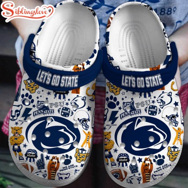 Penn State Nittany Lions NCAA Sport Clogs Shoes Comfortable For Men Women