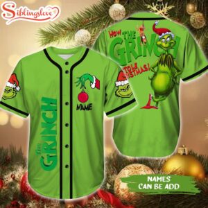 Personalize Name Grinch The Funny Character Baseball Jersey