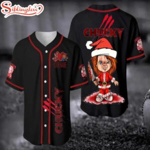 Personalized Name Halloween Chucky Christmas Baseball Jersey