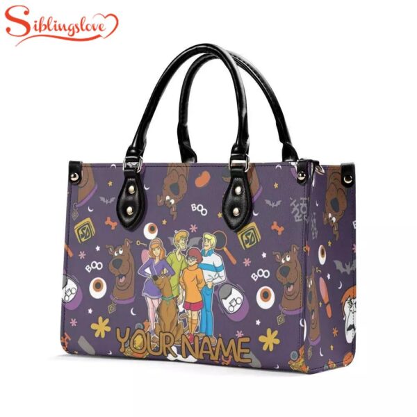 Personalized Name Scooby Doo Women Leather Handbag