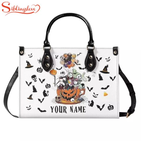 Personalized Name The Nightmare Before Christmas Leather Handbag