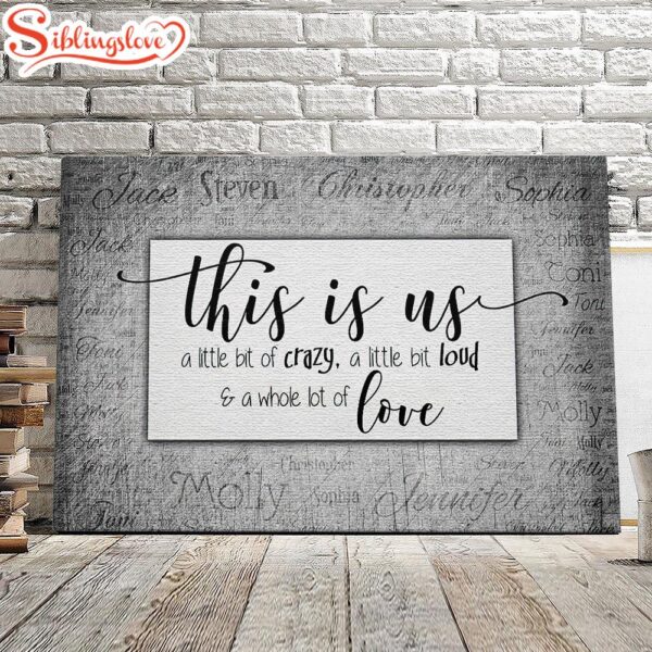 Personalized This Is Us Canvas Wall Art Custom Name Wall Art For Family