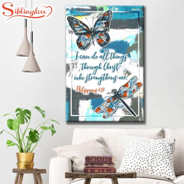 Philippians 413 I Can Do All Things Through Christ Butterfly Canvas Art