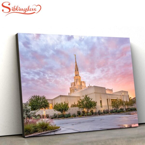 Phoenix Arizona Temple Sunset Burst Canvas Wall Art Jesus Christ Picture Canvas