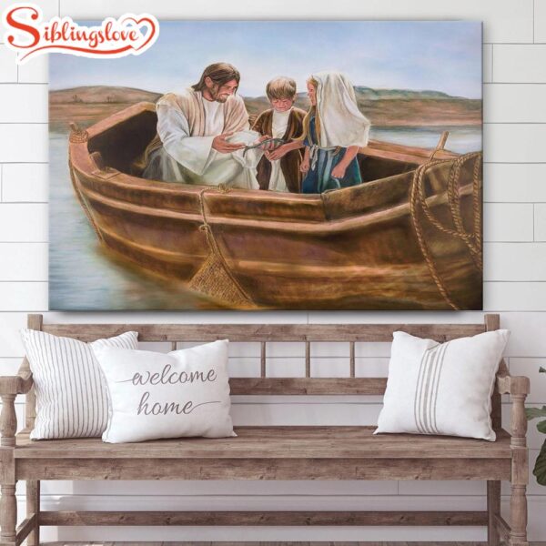 Pictures Of Jesus With Children Little Fishers Of Men Canvas Wall Art Christian Wall Decor