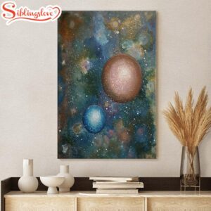 Planets Abstract Painting Canvas Wall…