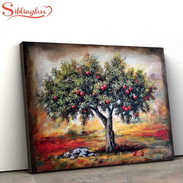 Pomegranate Tree Painting Canvas Wall Art