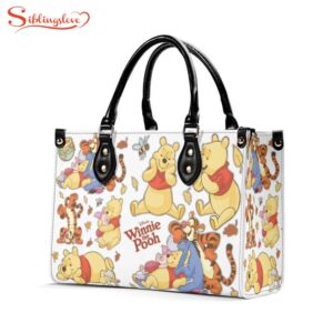 Pooh Bear Cartoon Women Leather…