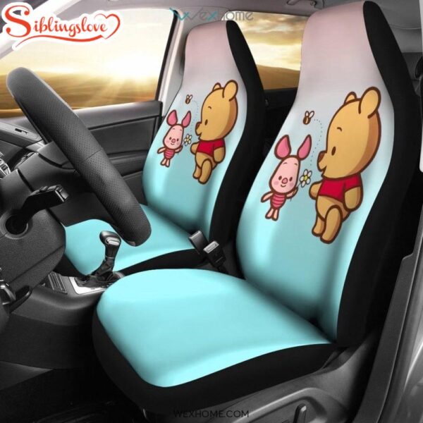 Pooh Cartoon Bear Animal Cute Car Seat Cover Decor For Car Decor