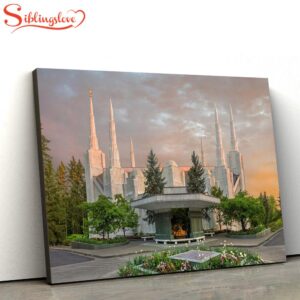 Portland Temple Eventide Canvas Wall…