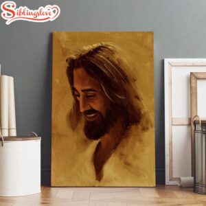 Portrait Of Christ Smiling Canvas…