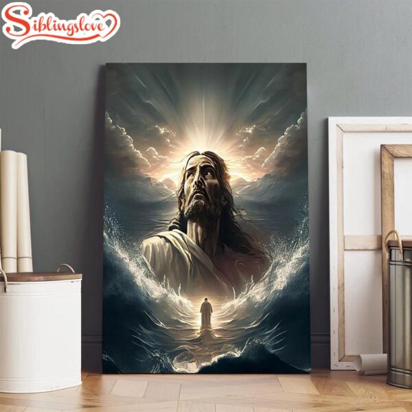 Portrait Of Jesus On Water Canvas Prints Jesus Christ Art Christian Canvas Wall Decor