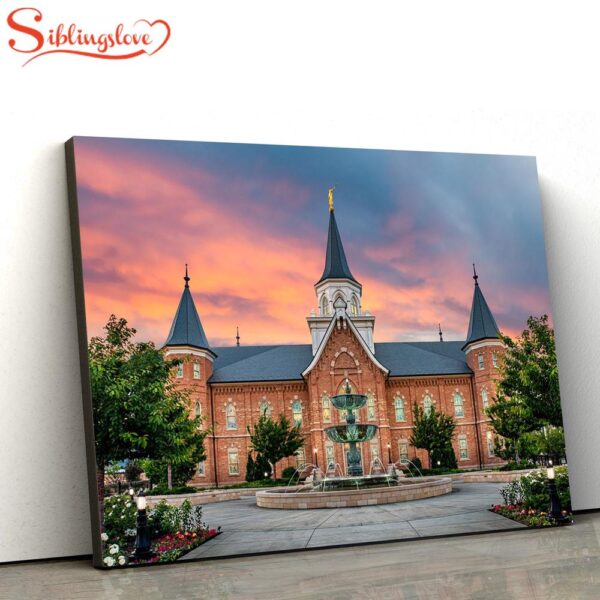 Provo City Center Temple Fountain Of Living Water Canvas Wall Art Jesus Christ Picture Canvas