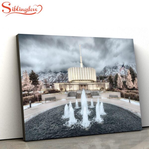 Provo Temple Chrome Series Canvas Wall Art Jesus Christ Picture Canvas Christian Wall Art